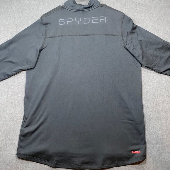 Spyder Mens 1/4 Zip Active Pullover Shirt Size Medium Black Polyester Blend - Picture 3 of 13